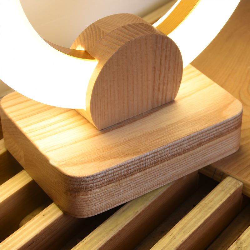 Circular Wooden Pendant Light